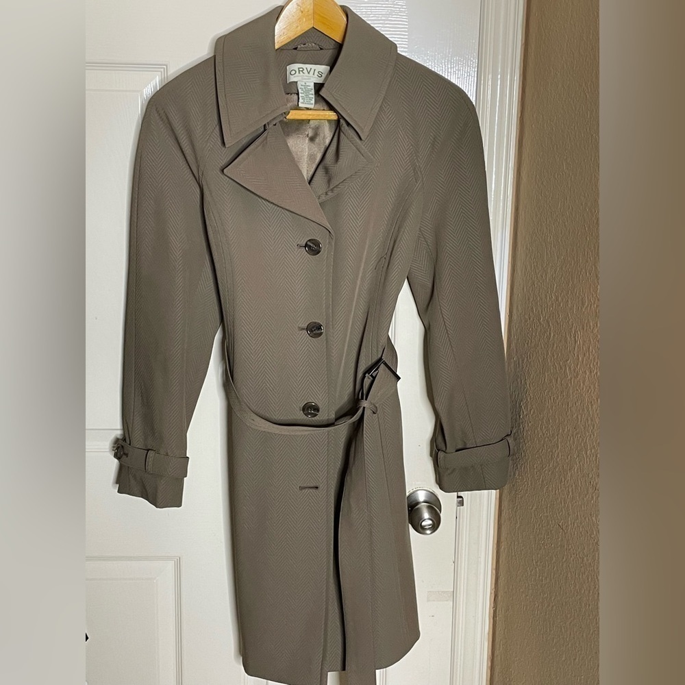 Women’s Orvis small Herringbone trench Coat​​​​​​​​​​​​​ - Picture 6 of 11